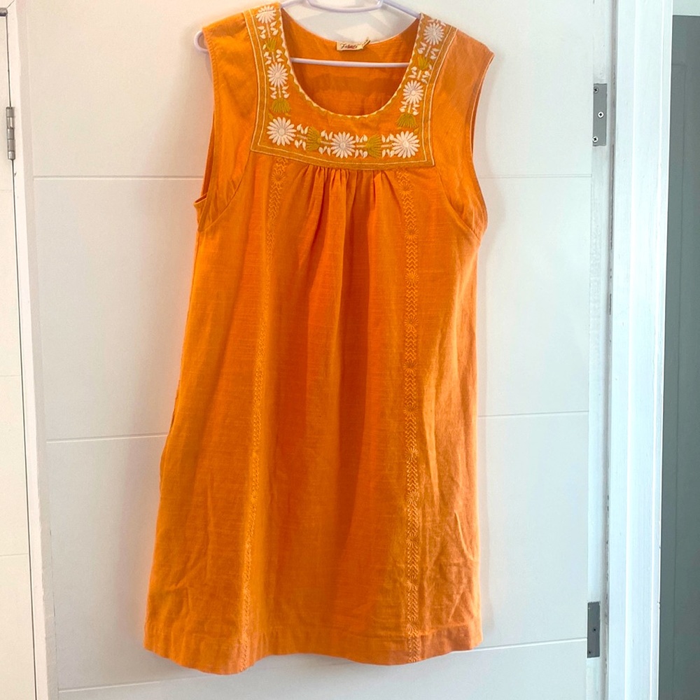Fatherly brand dress, linen and embroidery size xs
